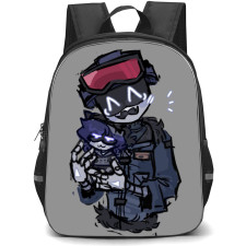 Murder Drones Backpack StudentPack - Khan And Nori Doorman Drawing Art Sticker