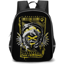 Murder Drones N Backpack StudentPack - N Animatez Yellow Illustration Art On Black Background