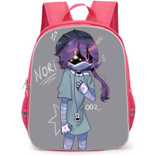 Murder Drones Nori Doorman Backpack StudentPack - Nori Doorman Sketch Art On Gray Background