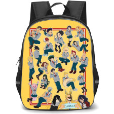 My Hero Academia Backpack StudentPack - My Hero Academia Class 1A Characters On Yellow Background