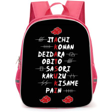 Naruto Backpack StudentPack - Akatsuki Members Name
