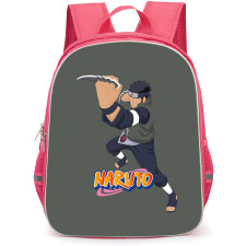 Naruto Asuma Sarutobi Backpack StudentPack - Asuma Sarutobi Attack Mode Minimalist On Olive Background
