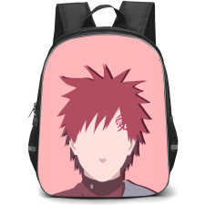 Naruto Gaara Backpack StudentPack - Gaara Portrait Minimalist On Pink Background