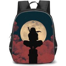Naruto Itachi Uchiha Backpack StudentPack - Itachi Uchiha Silhouette On Moon Background