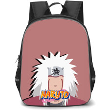 Naruto Jiraiya Backpack StudentPack - Jiraiya Portrait Minimalist On Pink Background