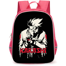 Naruto Kakashi Hatake Backpack StudentPack - Kakashi Hatake Wpap Popart On Black Background