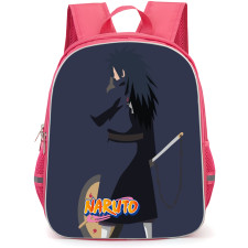 Naruto Madara Uchiha Backpack StudentPack - Madara Uchiha Back Portrait Minimalist On Navy Background