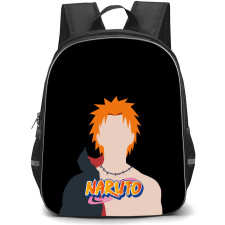 Naruto Pain Backpack StudentPack - Pain Portrait Minimalist On Black Background