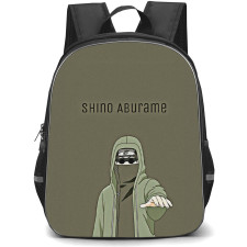 Naruto Shino Aburame Backpack StudentPack - Shino Aburame Portrait On Olive Background