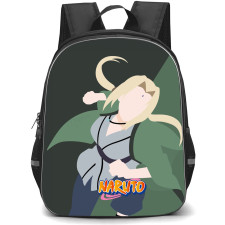 Naruto Tsunade Backpack StudentPack - Tsunade Attack Mode Minimalist On Green Background