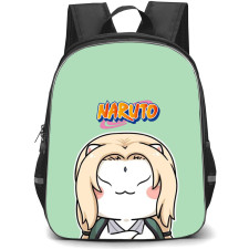 Naruto Tsunade Backpack StudentPack - Tsunade Crossover Cat On Green Background