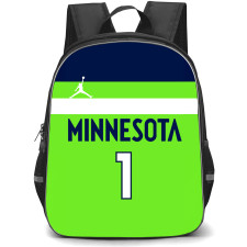 NBA Anthony Edwards Backpack StudentPack - Anthony Edwards Minnesota Timberwolves No. 1 Jersey