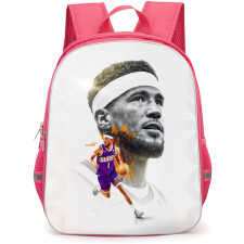 NBA Devin Booker Backpack StudentPack - Devin Booker Dribbling And Grayscale Portrait On White Background