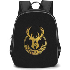 NBA Milwaukee Bucks Backpack StudentPack - Milwaukee Bucks Gold Logo