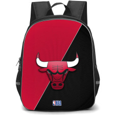 NBA Chicago Bulls Backpack StudentPack - Team Logo On Red And Black Background