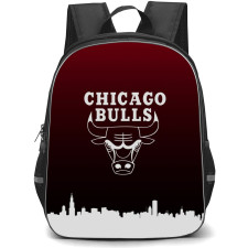 NBA Chicago Bulls Backpack StudentPack - Chicago Bulls Silhoutte Art Logo