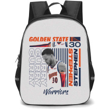 NBA Stephen Curry Backpack StudentPack - Stephen Curry Golden State Warriors 30 Side Portrait On Word Art Gray Background