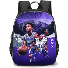 NBA De Aaron Fox Backpack StudentPack - De Aaron Fox Sacramento Kings 5 Purple Poster Art