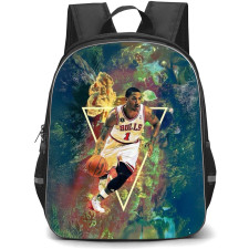 NBA Derrick Rose Backpack StudentPack - Derrick Rose Dribbling On Tropical Coral Background