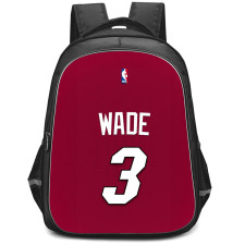NBA Dwyane Wade Backpack StudentPack - Dwyane Wade Miami Heat No. 3 Jersey