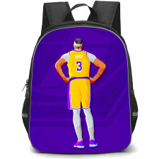 NBA Anthony Davis Backpack StudentPack - Anthony Davis Back Portrait Illustration Art On Purple Background