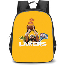 NBA Anthony Davis Backpack StudentPack - Anthony Davis Lakers Star Sticker On Yellow Background