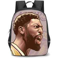 NBA Anthony Davis Backpack StudentPack - Anthony Davis Shouting Port Lakers Illustration Art