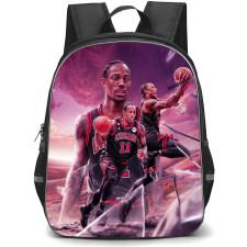 NBA DeMar DeRozan Backpack StudentPack - DeMar DeRozan Chicago Bulls 11 Dribbling Poster Art