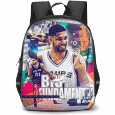 NBA Tim Duncan Backpack StudentPack - Tim Duncan San Antonio Spurs Big Fundamental Poster