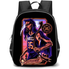 NBA Kevin Durant Backpack StudentPack - Kevin Durant Phoenix Suns 35 Slim Reaper Side Portrait Illustration