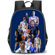 NBA Cooper Flagg Backpack School Bag StudentPack - Cooper Flagg Silly Portrait Collage Blue Background