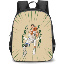 NBA Giannis Antetokounmpo Backpack StudentPack - Giannis Antetokounmpo Milwaukee Bucks 34 Greek Freek Illustration