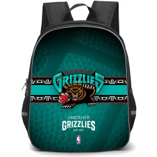 NBA Vancouver Grizzlies Backpack StudentPack - Team 2001 Logo Stripe Background