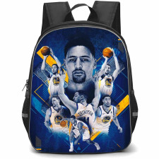NBA Klay Thompson Backpack StudentPack - Klay Thompson Golden State Warriors 11 Portrait On Blue Graphic Art