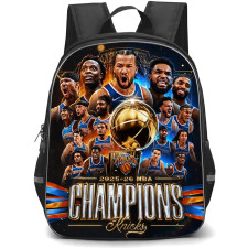 NBA New York Knicks Champions Backpack School Bag StudentPack - New York Knicks 2025-26 NBA Championship Legacy Team Poster