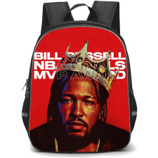 NBA New York Knicks Bill Russell Champions Backpack School Bag StudentPack - Bill Russell Finals MVP Tribute Poster