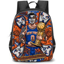 NBA New York Knicks Champions Backpack School Bag StudentPack - New York Knicks NBA Danhausen Championship Collage Illustration Art Poster