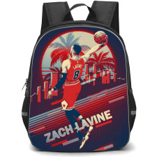 NBA Zach LaVine Backpack StudentPack - Zach LaVine Chicago Bulls 8 Dunking Poster Art