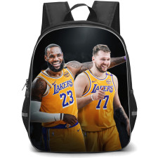 NBA Los Angeles Lakers Backpack StudentPack - Luka Doncic And Lebron James Celebrate Together