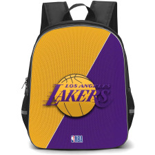 NBA Los Angeles Lakers Backpack StudentPack - Team Logo On Yellow And Purple Background