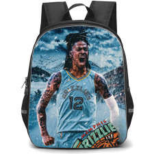 NBA Ja Morant Backpack StudentPack - Ja Morant Memphis Grizzlies 12 Shouting Snowy Mountain
