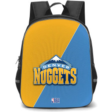 NBA Denver Nuggets Backpack StudentPack - Team Logo On Yellow And Blue Background