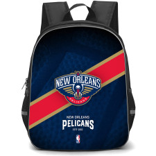 NBA New Orleas Pelicans Backpack StudentPack - Team Logo Stripe Background
