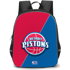 NBA Detroit Pistons Backpack StudentPack - Team Logo On Red And Blue Background