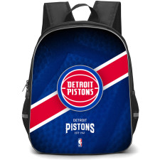 NBA Detroit Pistons Backpack StudentPack - Team Logo Stripe Background