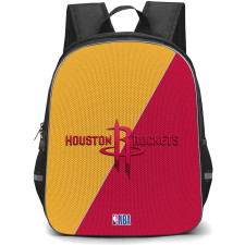 NBA Houston Rockets Backpack StudentPack - Team Logo On Orange And Red Background