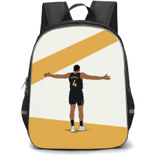 NBA Scottie Barnes Backpack StudentPack - Scottie Barnes Open Arm Standing Back Illustration Art Poster