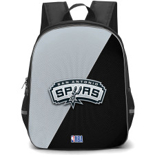 NBA San Antonio Spurs Backpack StudentPack - Team Logo On Grey And Black Background