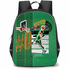 NBA Jayson Tatum Backpack StudentPack - Jayson Tatum Boston Celtics 0 Dunking On Green Graphic Art