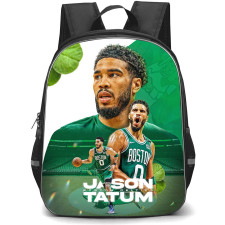 NBA Jayson Tatum Backpack StudentPack - Jayson Tatum Boston Celtics 0 Portrait On Graphic Art